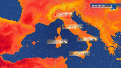 meteo caldo weekend