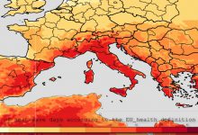 Numero di giornate con ondate di caldo stimato per il 2071-2100 nello scenario climatico RPC4.5