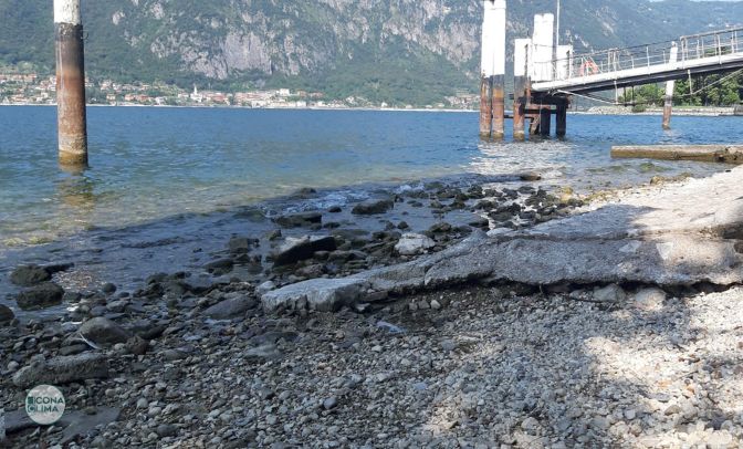 siccità caldo lago como