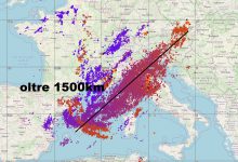 Temporali: un “Derecho” sul centro-nord Italia. Le fulminazioni totali fino alle 19 del 18 agosto