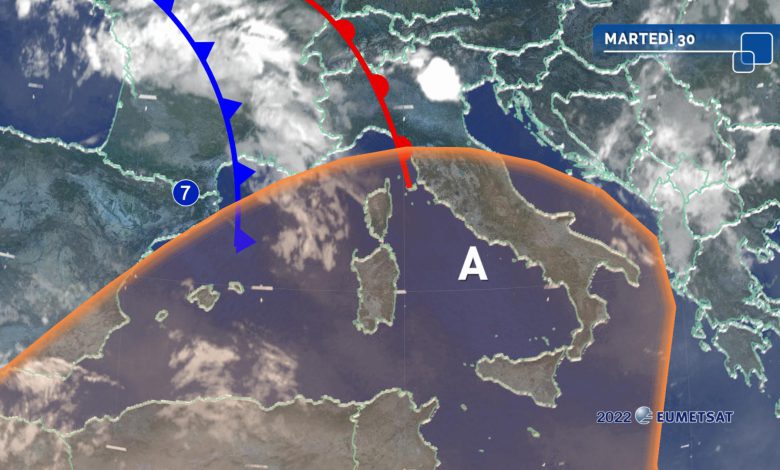 meteo martedì 30 agosto