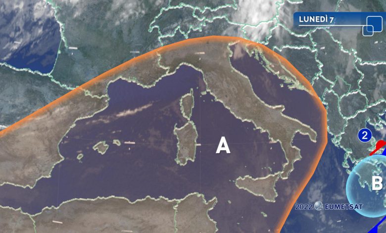 meteo lunedì 7 novembre