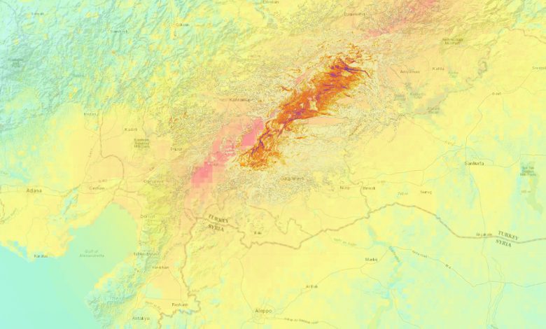 terremoto turchia mappa