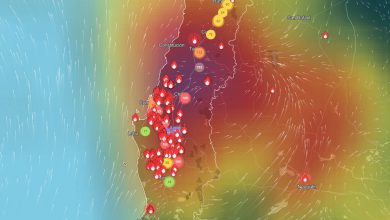 incendi cile fumo caldo siccità