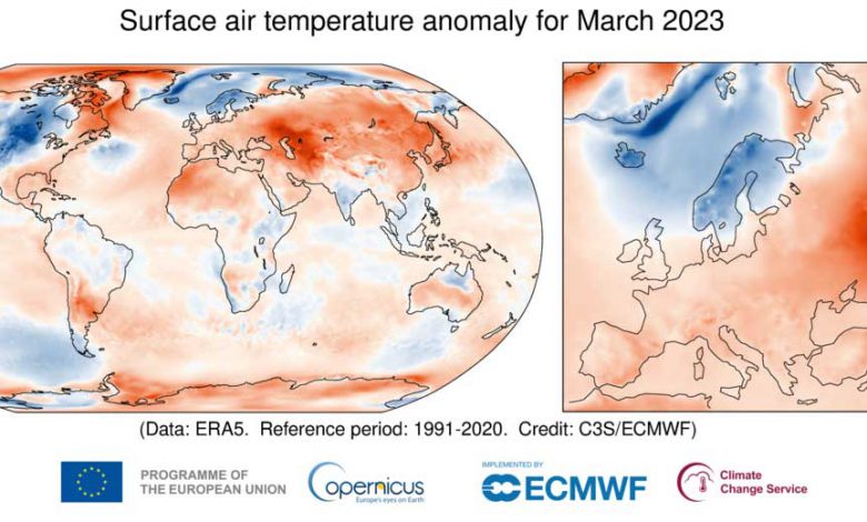 marzo 2023 caldo riscaldamento globale